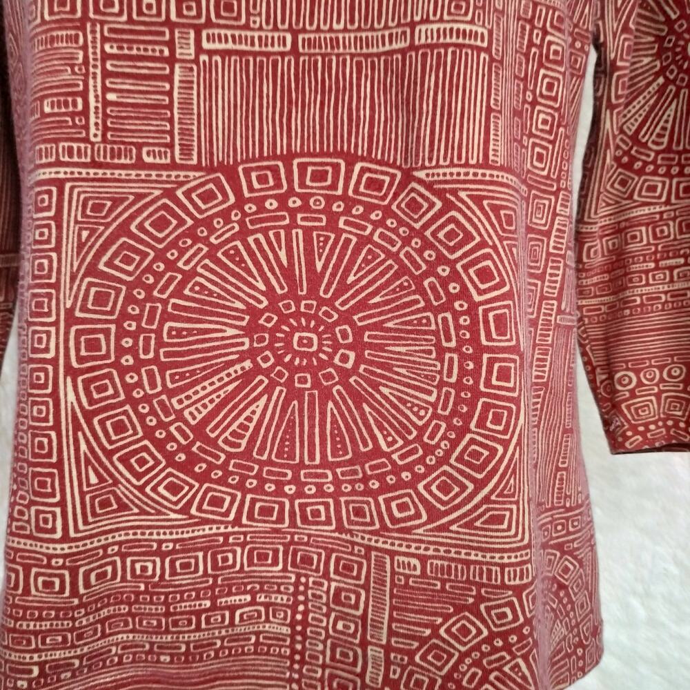 Ruby Rd. Geometric Print Boho Top - Picture 9 of 13